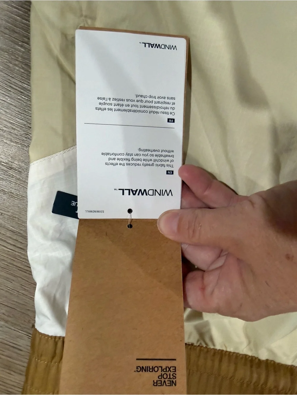 The North Face Men's Light Beige Shorts with Mustard Waistband